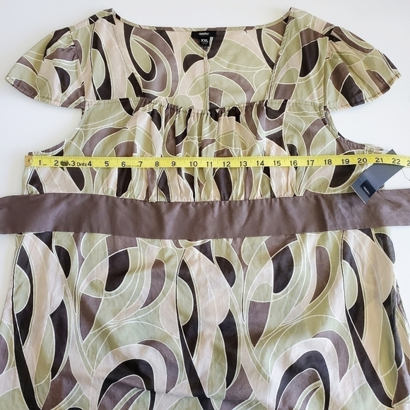 1096 * Mossimo Cap Sleeve Top With Waist Tie NWT Size XXL - Picture 6 of 7